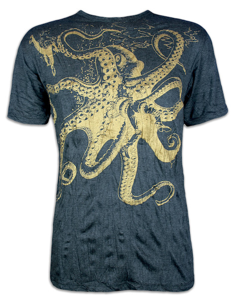 SURE Herren T-Shirt - Der Riesen Krake Special Edition Gold