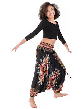 WAKAPU Women's Trousers - One Size Tanuruha Aladin Harem Elephant Baggy Pants Shalwar