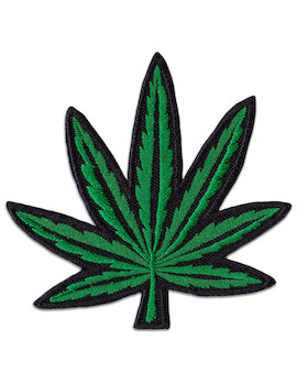 Aufnäher Cannabis Blatt