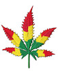 Aufnäher Jamaica Cannabis Blatt