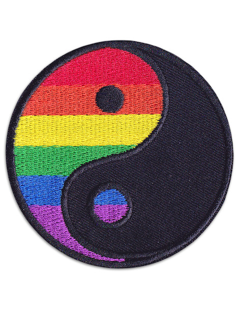 Aufnäher Regenbogen Yin & Yang