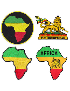 Aufnäher 4er Set Afrika Rastafari