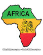Patches Set of 4 Africa Rastafari