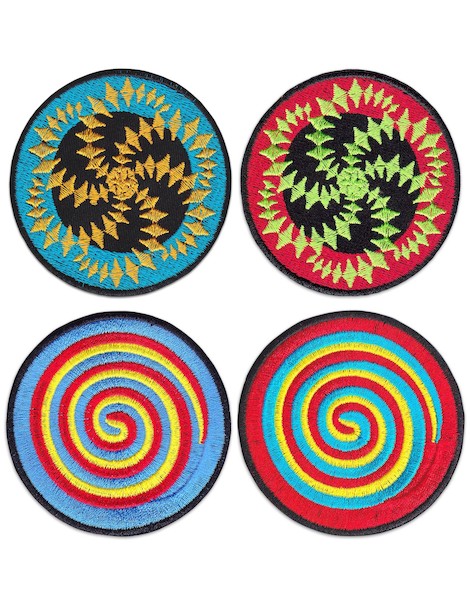 Patches Set of 4 Psy Sun Wheels