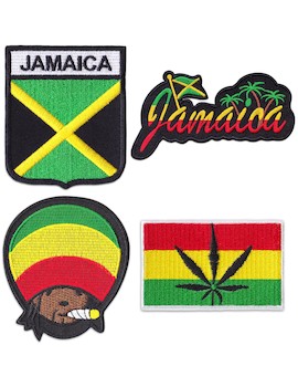 Aufnäher 4er Set Jamaika Rastafari
