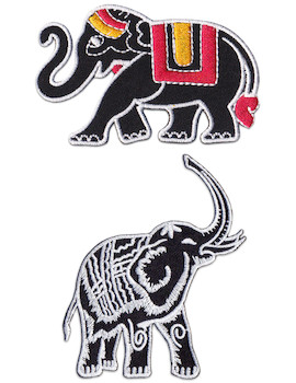 Patches Set of 2 Elephants