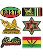 Patches Set of 6 Jamaica Rastafari