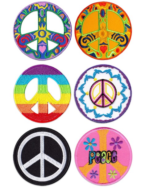 Patches Set of 6 Peace Symbols