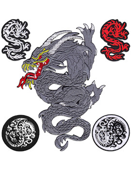 Patches Set of 5 Dragons