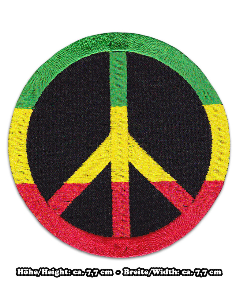 Rasta Peace Letter Colourful Iron on Sew on Embroidered Patch applique #1678