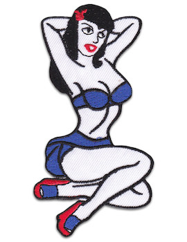 Hawaii Pin-Up Free Patch Sew Iron On Rockabilly Rock N Roll