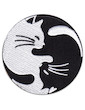 Yin Yang Cats Patch Iron Sew On Yoga Pets Tao Zen
