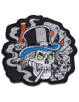 Weed Skull And Topper Patch Iron Sew On Biker Rocker