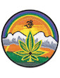 Ganja Shangri La Patch Iron Sew On Cannabis Leaf Yoga
