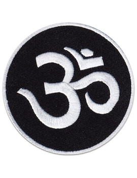 Aum Symbol Patch Iron Sew On India Hippie Om Symbol