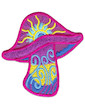 Psychedelic Mushroom Patch Iron Sew On Shrooms Magic