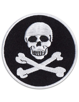 Jolly Roger Patch Iron Sew On Pirate Flag Skull Bones