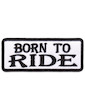 Born To Ride Patch Iron Sew On Rocker Skull Rockabilly