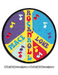 Peace Love And Rock N Roll Patch Sew Iron On Hippie Retro