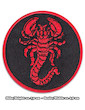 Red Scorpion Patch Iron Sew On Rockabilly Biker Rocker MC