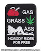 Gas Grass Ass Patch Sew Iron On Biker Rocker Rockabilly