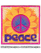 Peace Sunflower Patch Iron Sew On Symbol No War