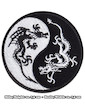 Entwined Dragons Patch Iron Sew On Yin Yang Martial Arts