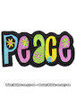 Peace Flowers Patch Iron Sew On Power Symbol No War