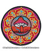 Mushroom Mandala Patch Iron Sew On Psychedelic Magic India