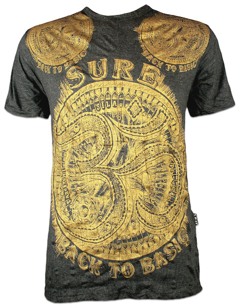 SURE Herren T-Shirt Aum Symbol Gold Edition
