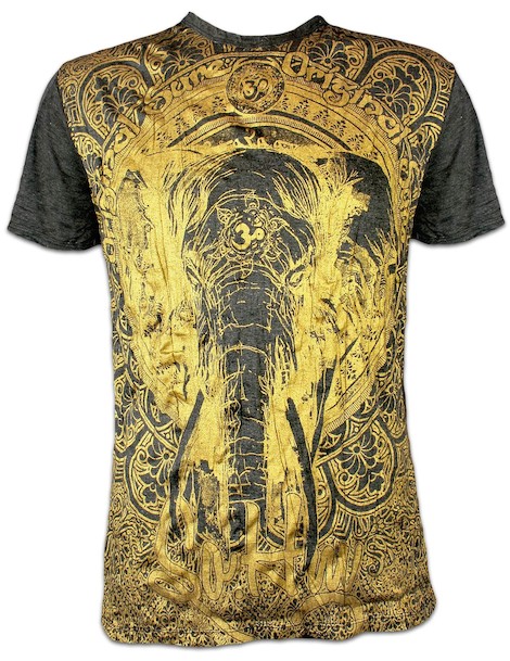 SURE Men´s T-Shirt Om Ganesha Gold Edition
