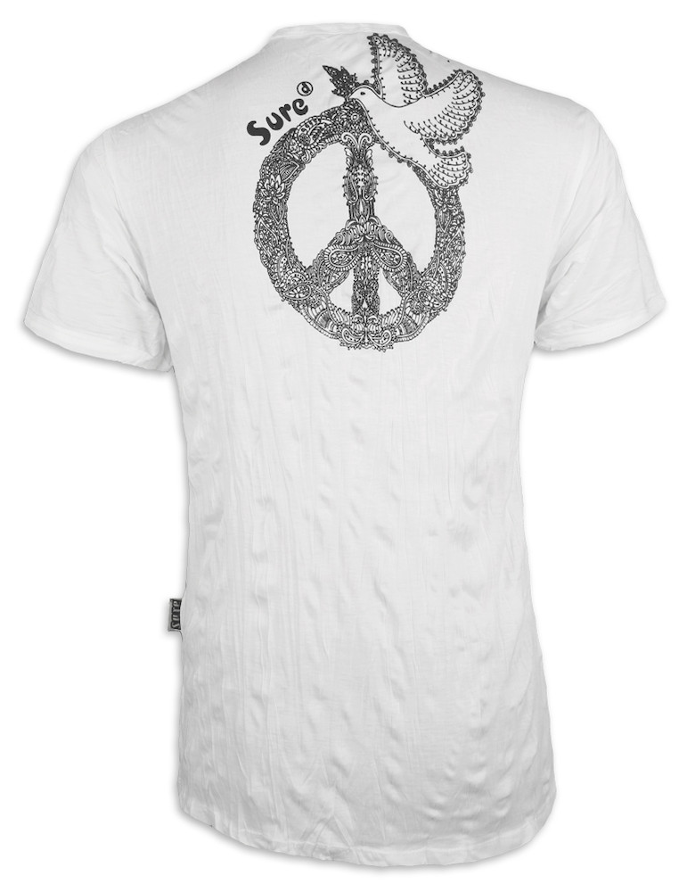SURE Herren T-Shirt- Friedenstaube Größe M L XL Friedens-Bewegung  Pazifismus Hippie